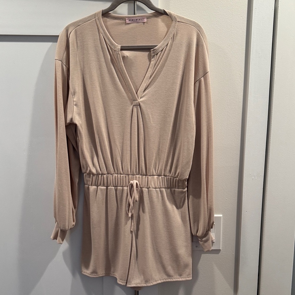 Blue Blush Long Sleeve Romper